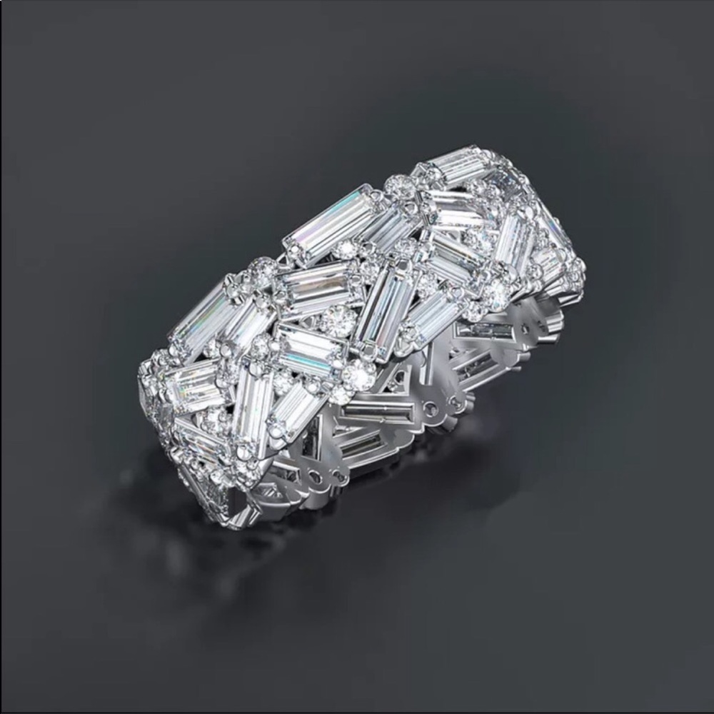 *NEW* Luxury Princess Cut Diamond Eternity Ring